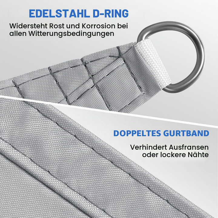 KAHEIGN Sonnensegel Wasserdicht 2,5m x 3m Rechteckig Sonnenschutz Wetterschutz Segel, 98% UV-Schutz