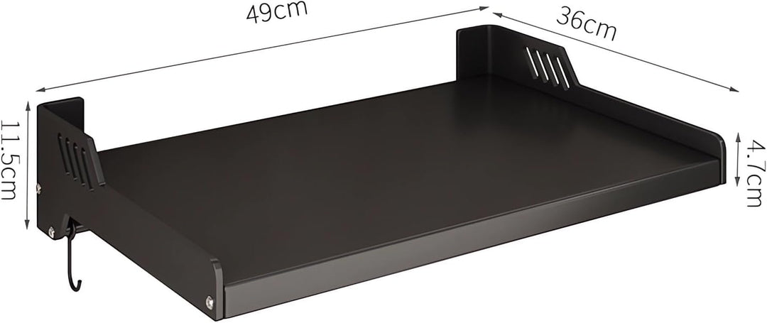 FREEUP Mikrowelle Regal Wand für Küche, Wand Mikrowellenhalter Regal Edelstahl, schwarz mikrowellenh