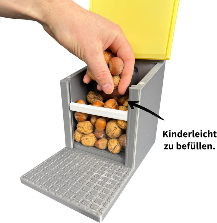 Eichhörnchen-Futterhaus – mit Geländerbefestigung für Balkon, Dachrinne & Zaunpfosten – witterungsbe