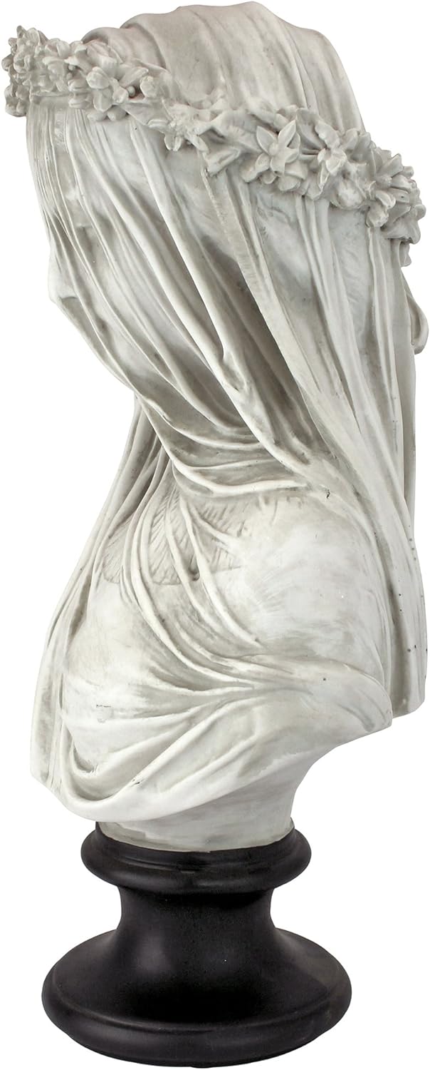Design Toscano die verschleierte Jungfrau Büstenstatue, Masse: 22,8 cm x15,2 cm x35,5 cm Single, Sin