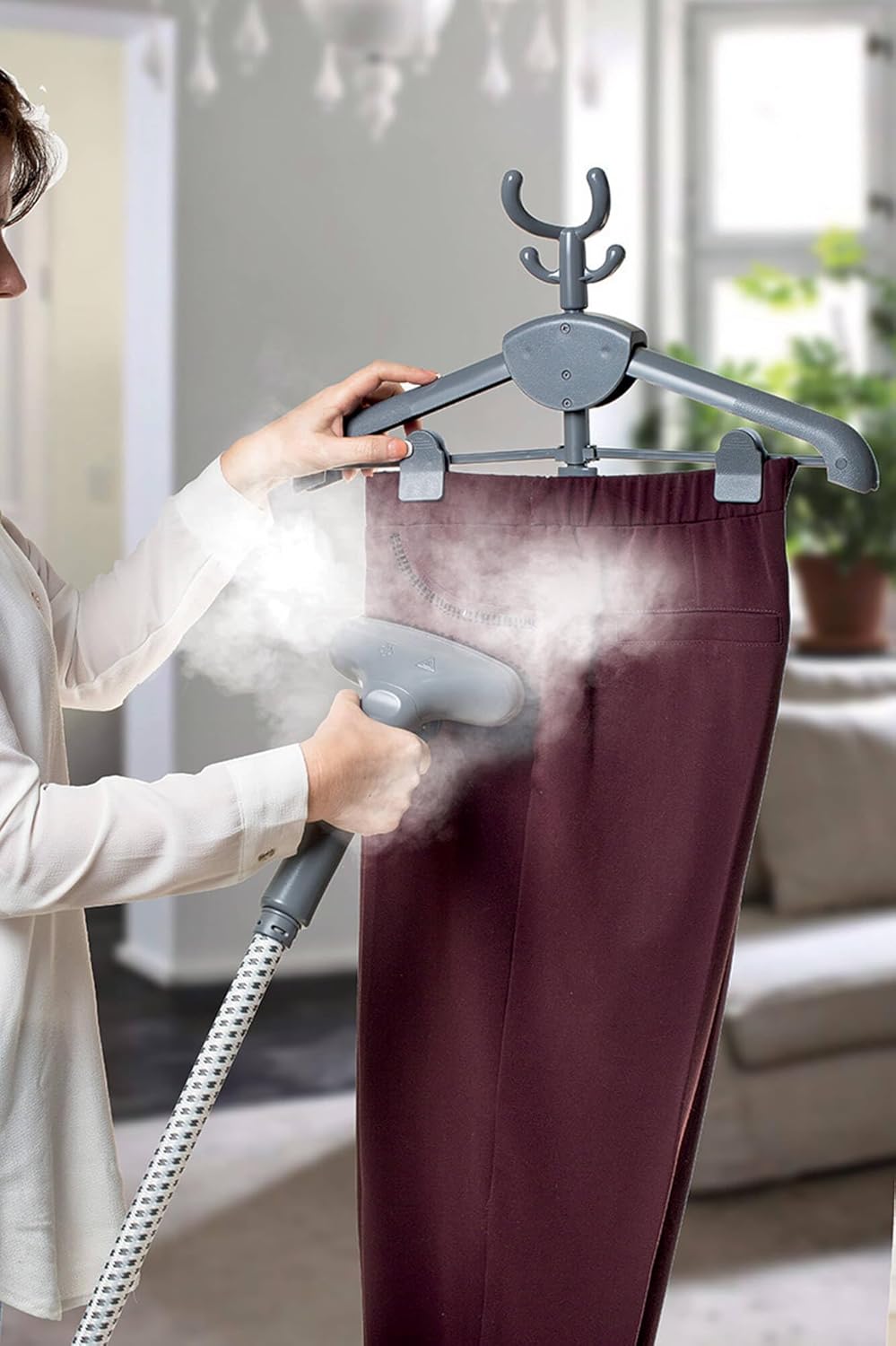 Ariete 6248, Garment Steamer Professional, vertikales Dampfbügeleisen mit Edelstahlplatte, 4 Dampfst