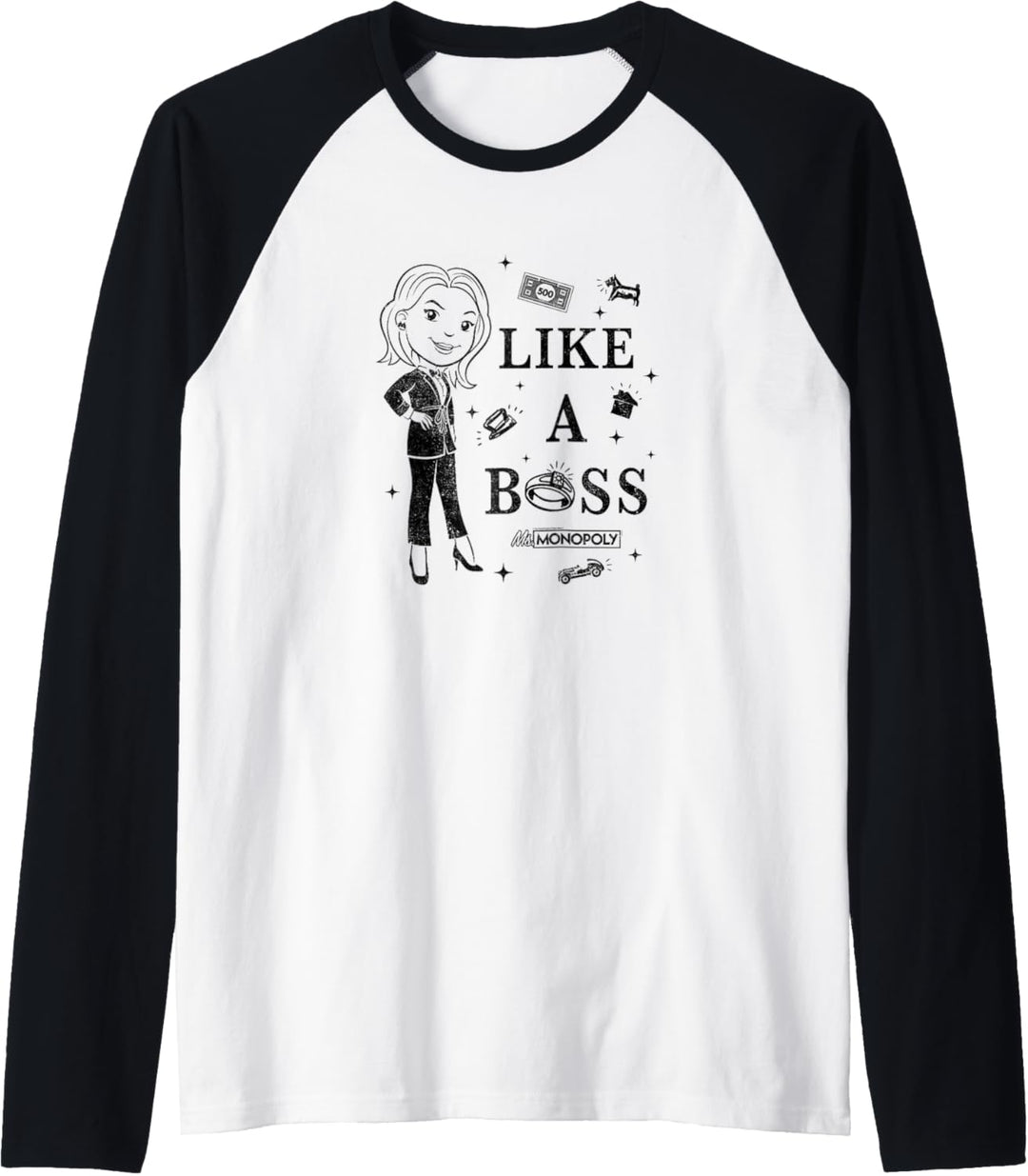 Monopoly Ms. Monopoly Like A Boss Raglan
