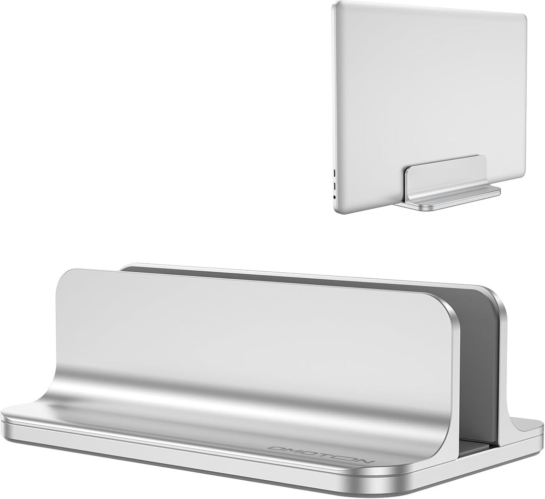 OMOTON Vertikal Verstellbarer Laptop Ständer, Notebook Ständer aus Aluminium, Laptop Halterung für M