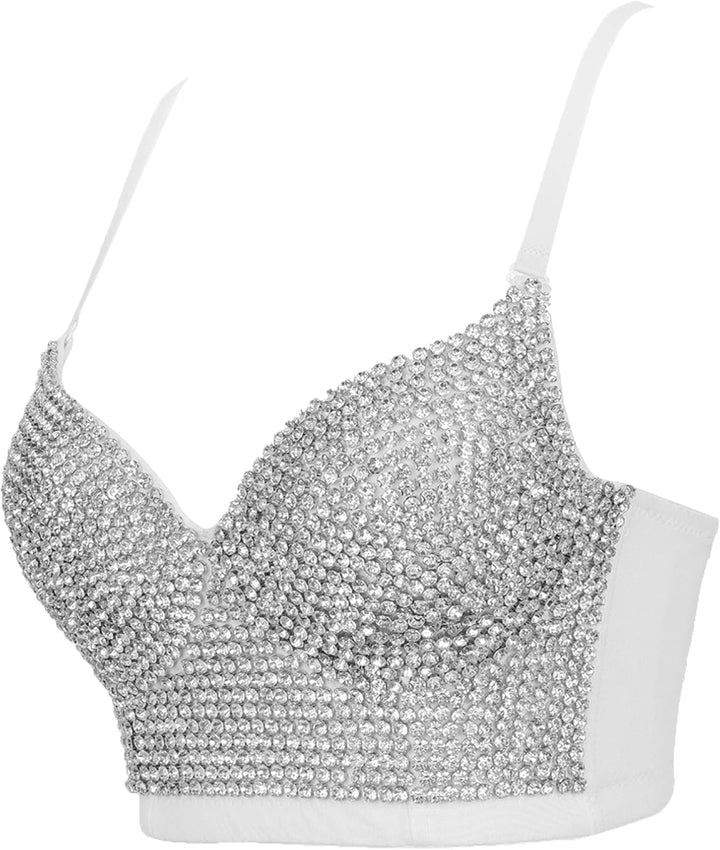 Damen Korsett Bustier BH Dessous Tank Top Trägertop Crop Top Corsage Schlanke Weste 