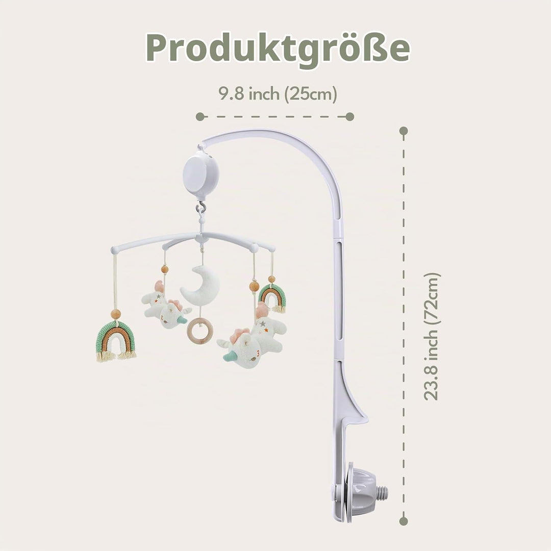 Mobile Baby,Baby Spieluhr mit 35 Musik,Einstellbare Lautstärke,Einfach anzubringen,Stoppt nach 30 Mi