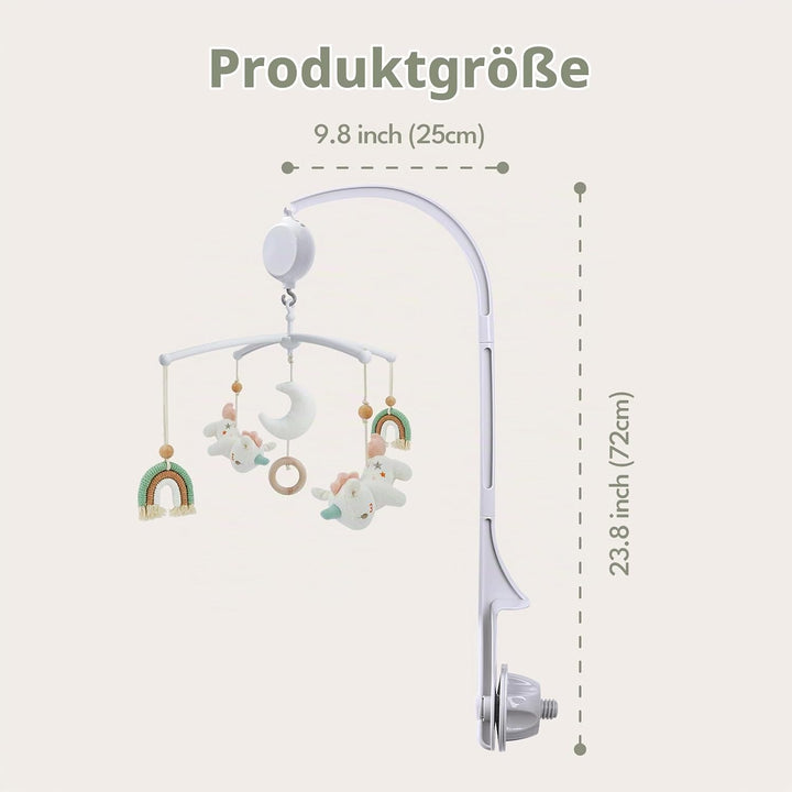 Mobile Baby,Baby Spieluhr mit 35 Musik,Einstellbare Lautstärke,Einfach anzubringen,Stoppt nach 30 Mi