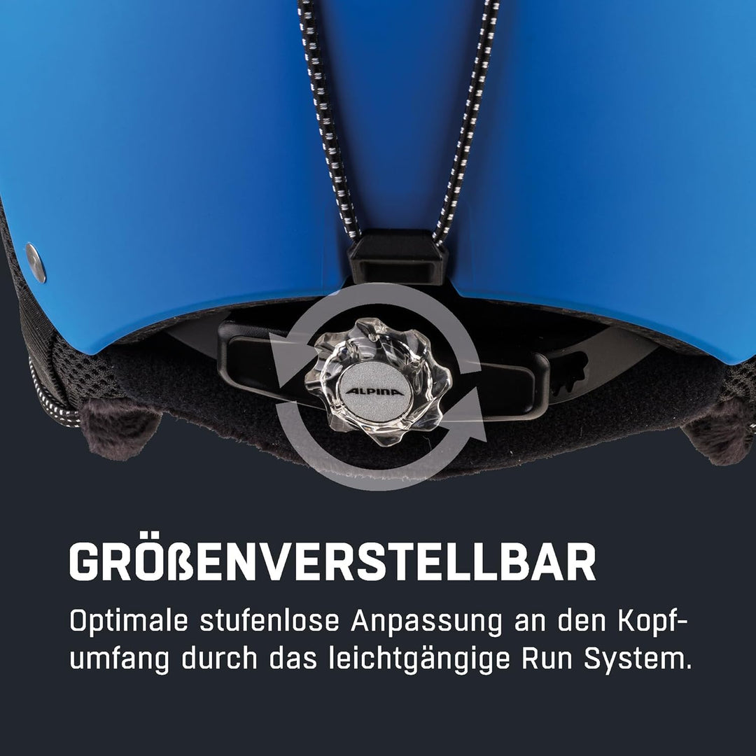 ALPINA ZUPO - Sicherer, Stossabsorbierender, Belüfteter & Schlagfester Skihelm Für Kinder blue matt