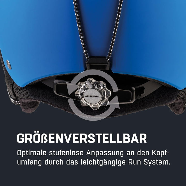 ALPINA ZUPO - Sicherer, Stossabsorbierender, Belüfteter & Schlagfester Skihelm Für Kinder blue matt