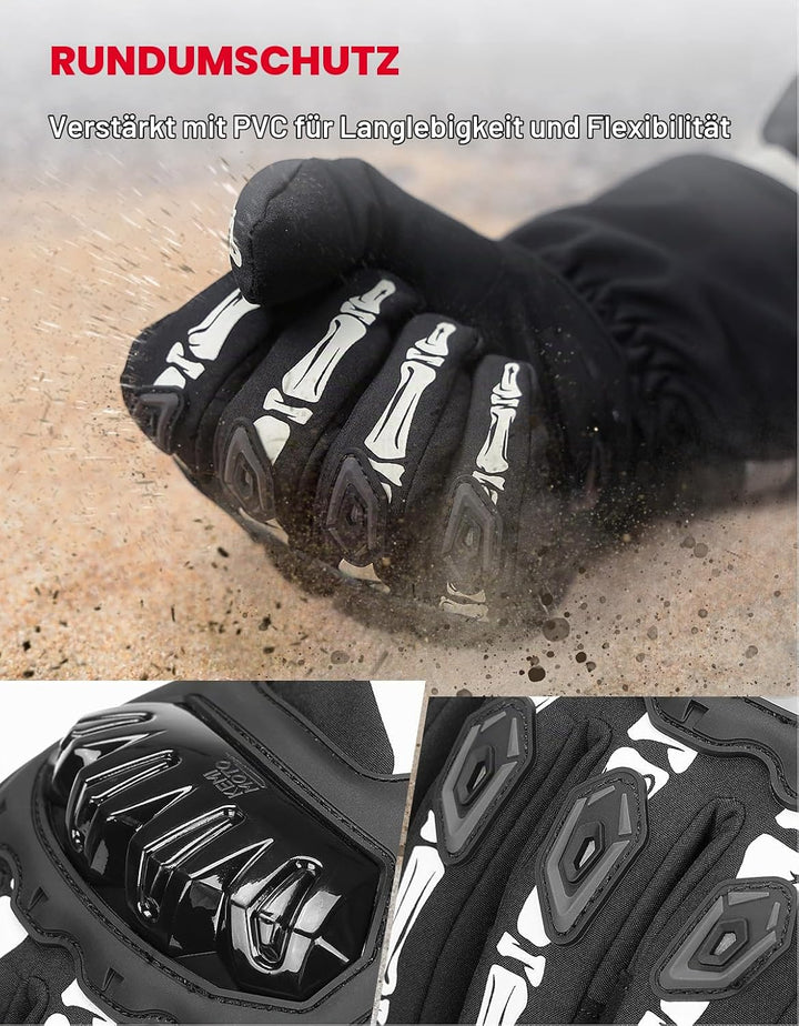 KEMIMOTO Winter Motorradhandschuhe, geprüfte Motorradhandschuhe,Motorrad Handschuhe Winter, Touchscr