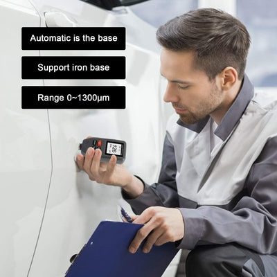 Digitales Schichtdickenmessgerät Autolack-Dickenmessgerät mit Sensor für Auto Fe & NF Messung 2 in 1