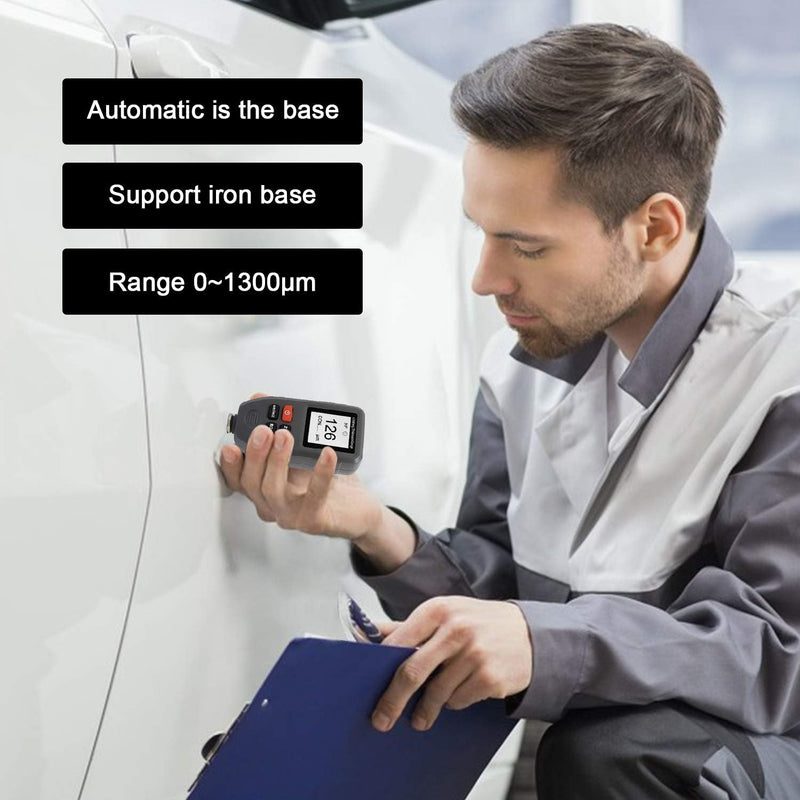 Digitales Schichtdickenmessgerät Autolack-Dickenmessgerät mit Sensor für Auto Fe & NF Messung 2 in 1