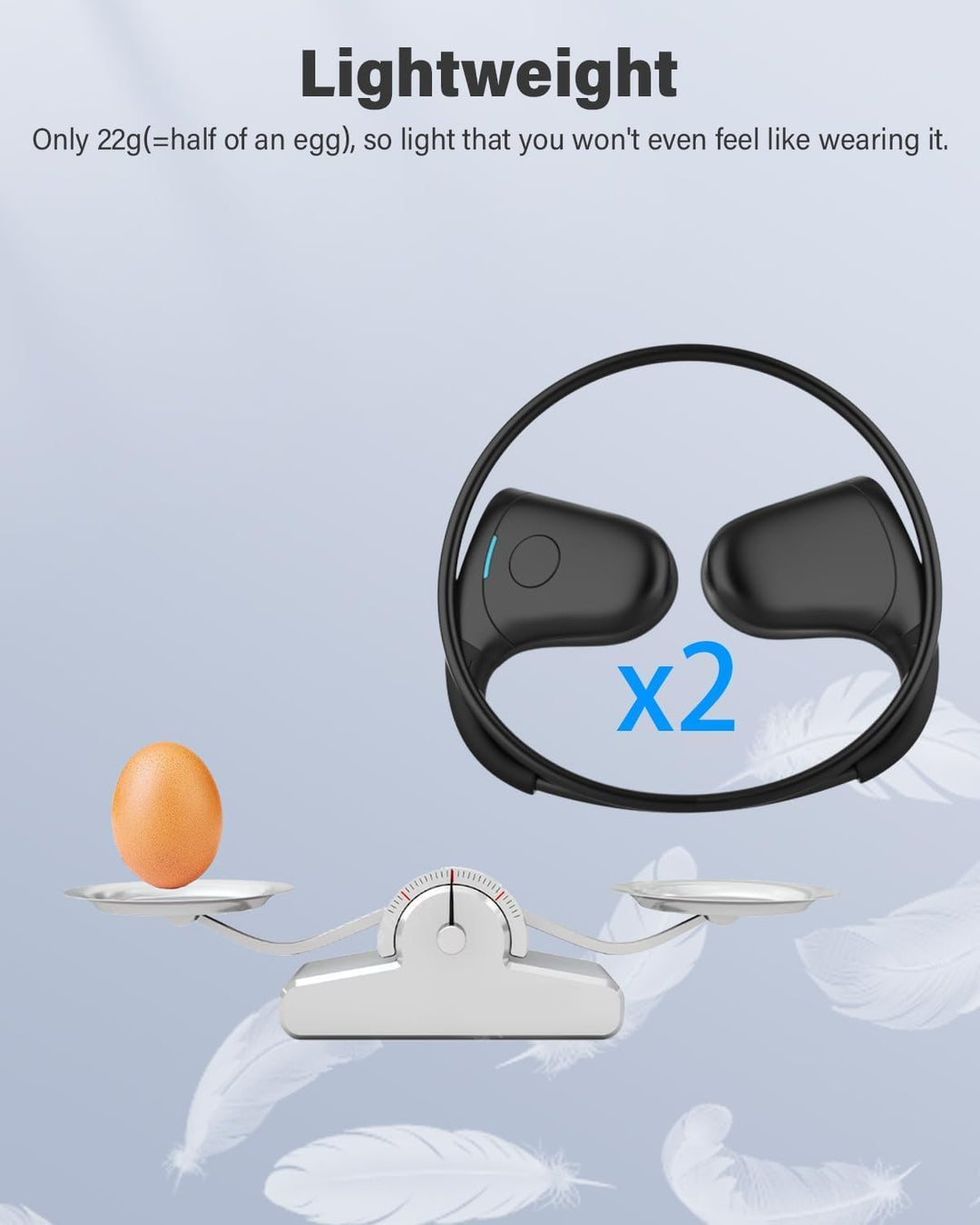 SANOTO Knochenschall Kopfhörer Bluetooth, Open Ear Kopfhörer Bluetooth 5.3, IPX6 wasserdichte Schwei