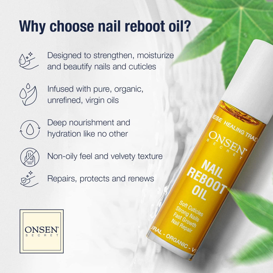Onsen Secret - Behandlung für beschädigte Nägel - Natürliche Nagelpflege &amp; Nagelhautreparatur - Sich