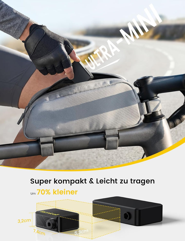Lamicall Mini Fahrradpumpe Elektrisch Luftpumpe, 120 PSI Akku Fahrradpumpe | [Ultra Tragbare &amp; Schne