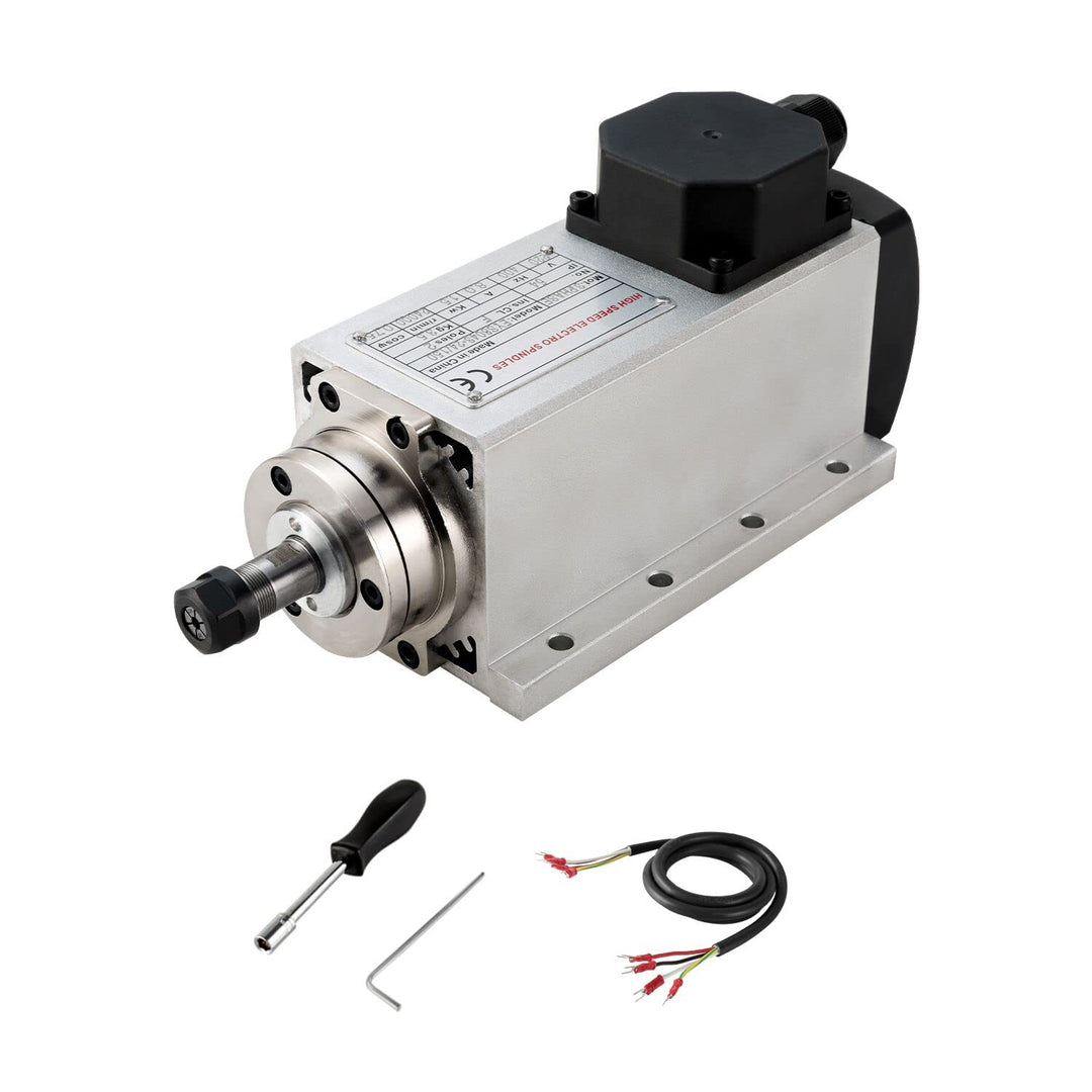 CNC Spindelmotor 220 V 1,5 kW 1500 W ER16 Spannzange Vierkant Luftgekühlter Spindelmotor 4 Lager 240