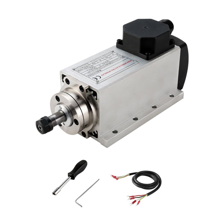 CNC Spindelmotor 220 V 1,5 kW 1500 W ER16 Spannzange Vierkant Luftgekühlter Spindelmotor 4 Lager 240