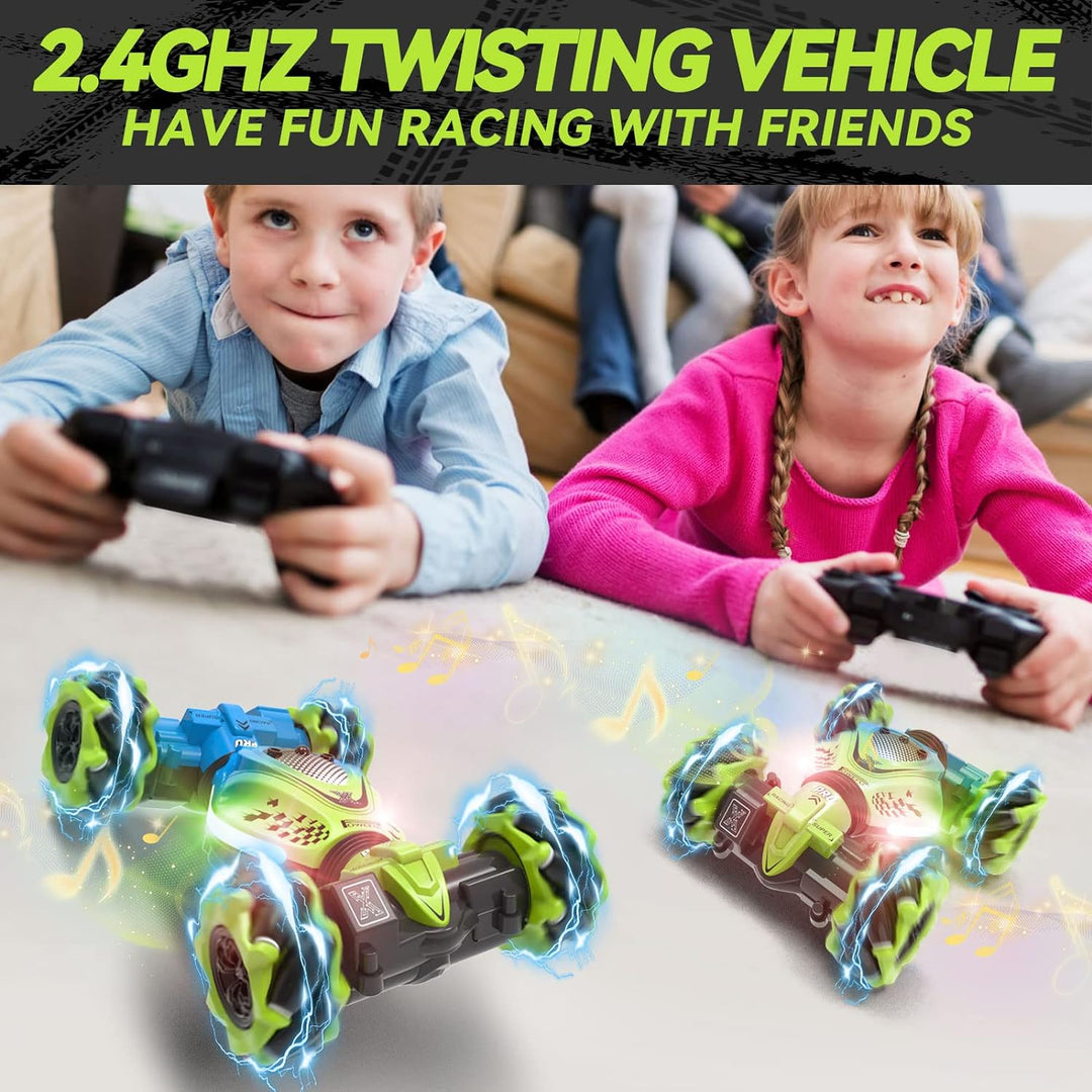 Dysaim Ferngesteuertes Auto RC Stunt Car mit Handsteuerung 2,4 GHz 4WD 360° Drehung Crawler Offroad