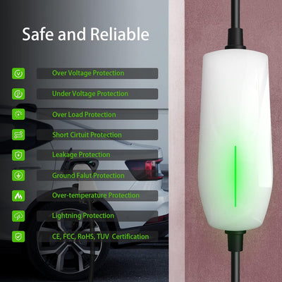 Teskee EV-Ladegerät Typ 2 Tragbare EV-Autos Heim-Ladestation Wallbox mit Tragetasche für alle Elektr