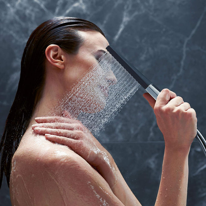 hansgrohe Brauseset Rainfinity 100mm (Duschkopf, Schlauch 160cm, Halter) Chrom Chrom Set mit Brauses