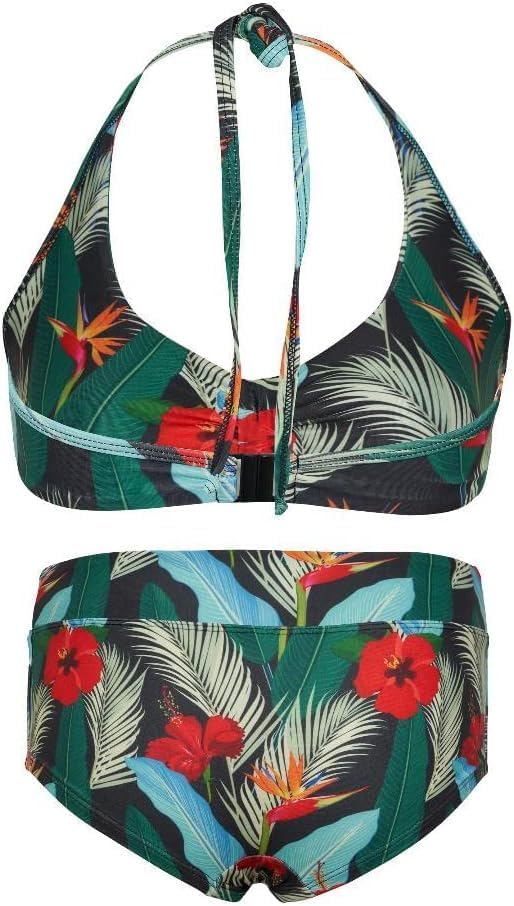 La-V Mädchen Neckholder-Bikini 164-170 Hibiskus, 164-170 Hibiskus