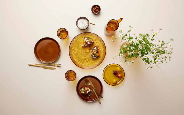 BITZ Kusintha Kanne, Wasserkrug aus Glas, Fassungsvermögen 1,2 L, Amber 1200 ml Amber, 1200 ml Amber