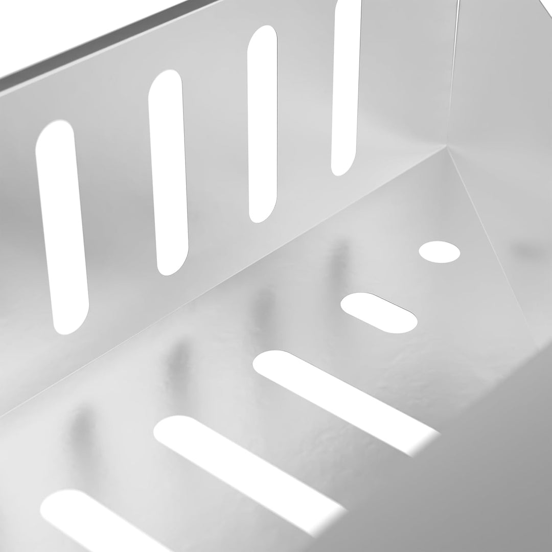 Relaxdays Kohlekorb Kugelgrill, 2er Set, HxBxT: 7,5x38x12 cm, direktes & indirektes Grillen, Stahl,