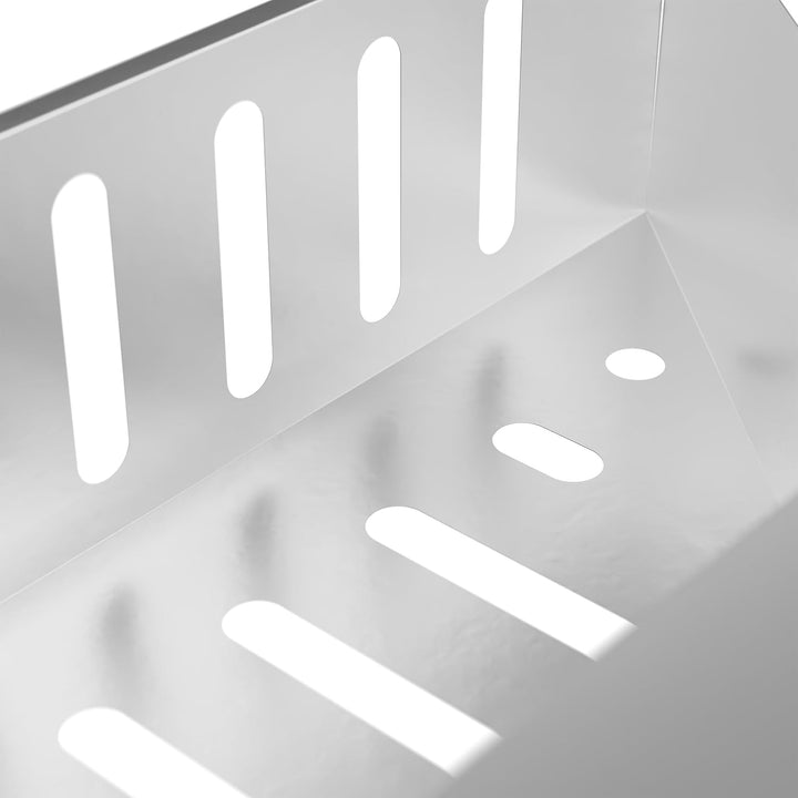 Relaxdays Kohlekorb Kugelgrill, 2er Set, HxBxT: 7,5x38x12 cm, direktes & indirektes Grillen, Stahl,