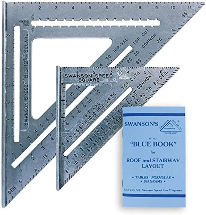Swanson Tool Speed Square S0101 Geo-Dreieck mit Anschlagwinkel, 7" & 12" (inches) Combo 7" & 12" (in