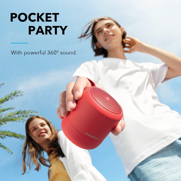 soundcore Anker Mini 3, Bluetooth-Lautsprecher mit BassUp und PartyCast Technologie, USB-C, Wassersc