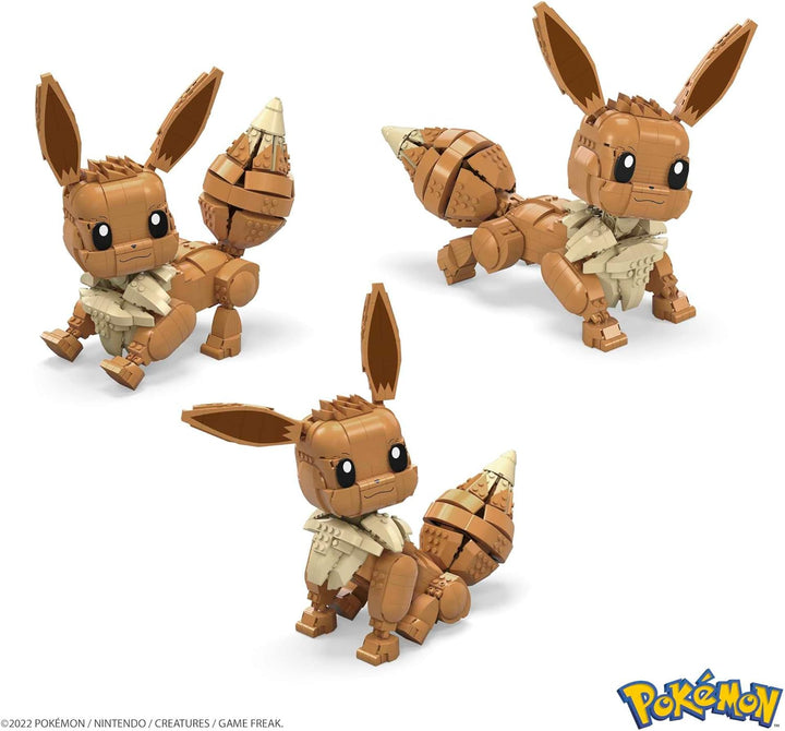 MEGA Construx GMD34 - Pokémon Jumbo Evoli (30cm), Bauset mit beweglicher Figur, Spielzeug ab 10 Jahr