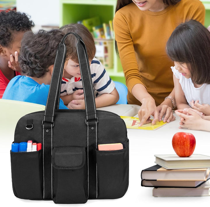 Damero Lehrer Schultertasche, Laptop Handtasche Damen mit mehreren Fächern, Lehrerbedarf Tasche Akte