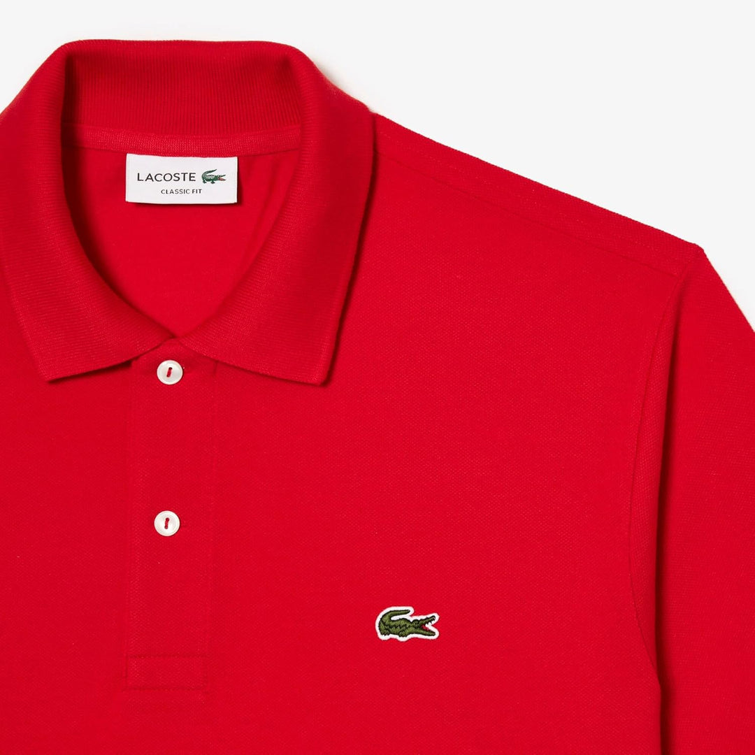 Lacoste Herren Polo-Shirt Kurzarm YH4801, Männer Polo-Hemd,3 Knopf,Regular Fit Poloshirt XS Red (240