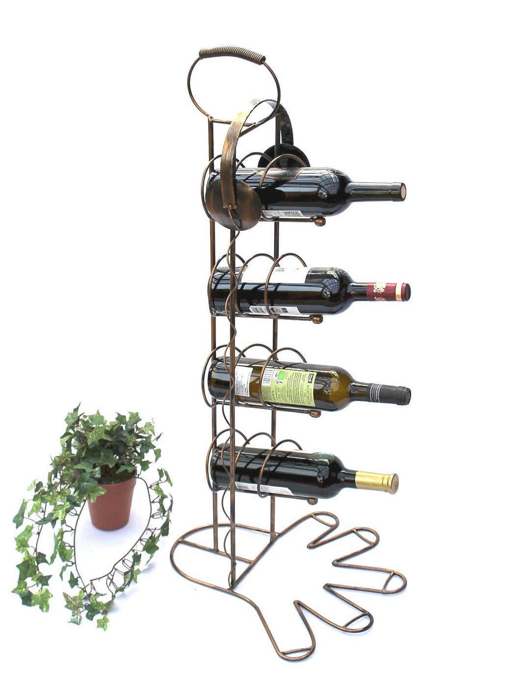 DanDiBo Weinregal 10-0045 Flaschenregal Flaschenhalter aus Metall 93 cm Weinständer Regal