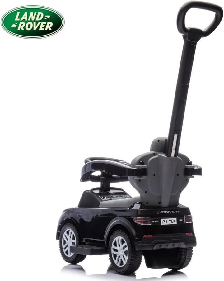 Land Rover Discovery 2-in-1 Rutschauto, 1–3 Jahre, Schiebestange, Schwarz, Schwarz
