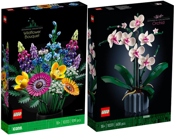Lego 2er Set: 10311 Orchidee & 10313 Wildblumenstrauss