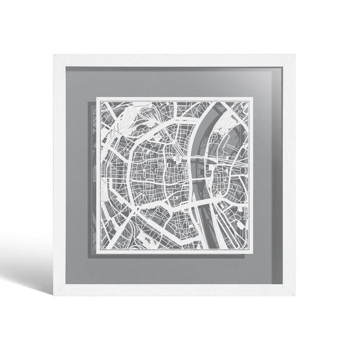 O3 DESIGN STUDIO - Marco de Papel para mapas, 22,8 x 22,8 cm, en Caja de Regalo, Fondo, autocambiant