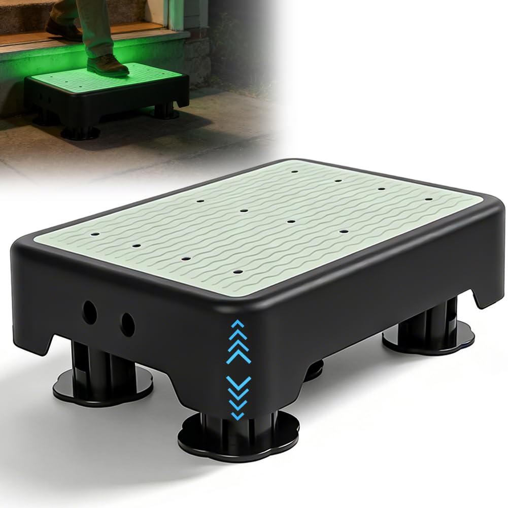 Half Step Hocker, rutschfest Halbstufe, Nachleuchtende Trittstufe, Trittstufe Indoor & Outdoor, Stei