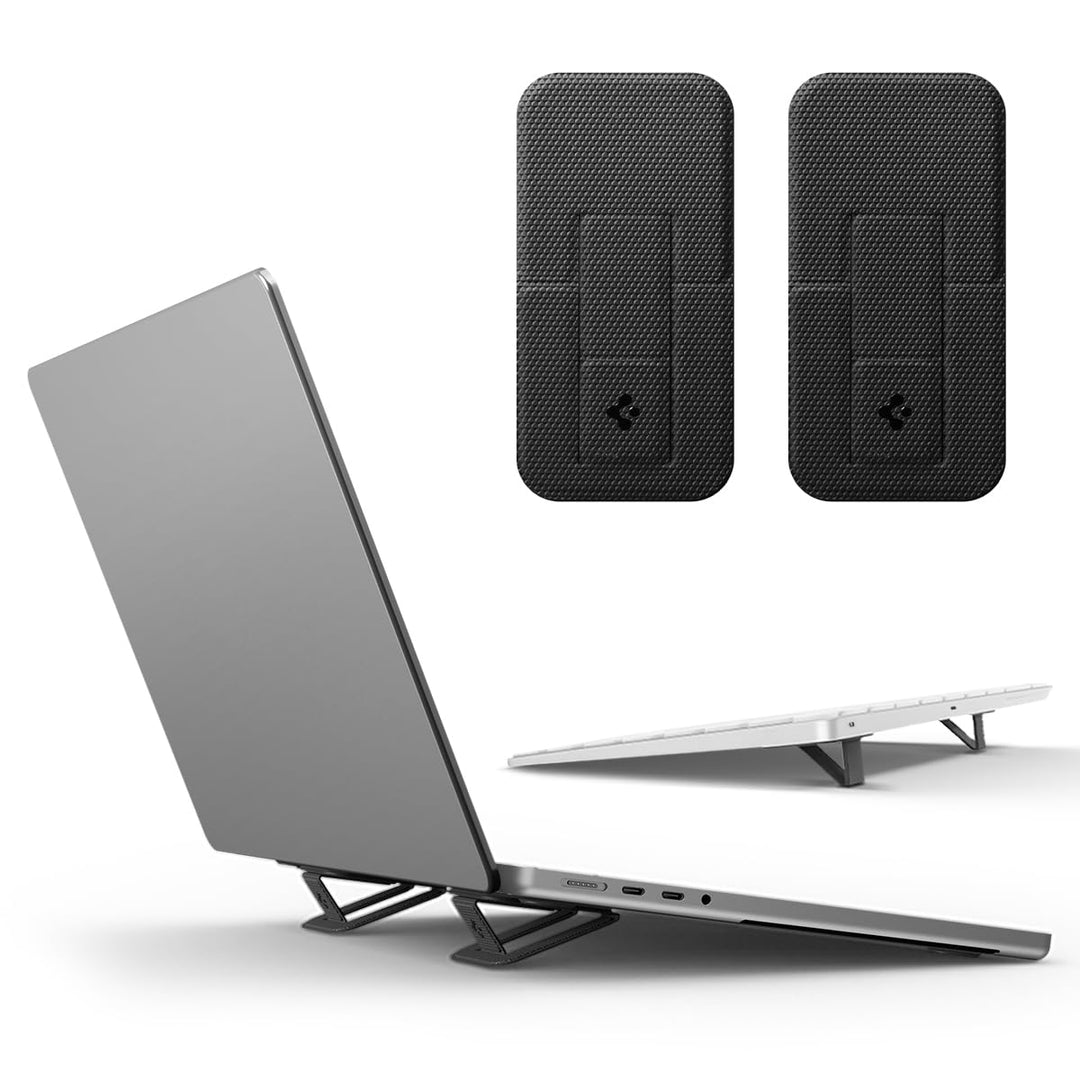 Spigen Slim Fold Laptop Ständer Höhenverstellbar [2 Stück] Selbstklebender Laptopständer, Doppelt Ve