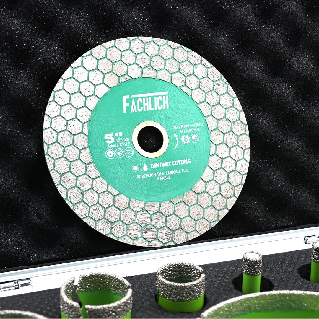FACHLICH Diamant Fliesenbohrer Set 6-110mm - M14 Diamantbohrer Lochsäge für Fliesen Porzellan Kerami