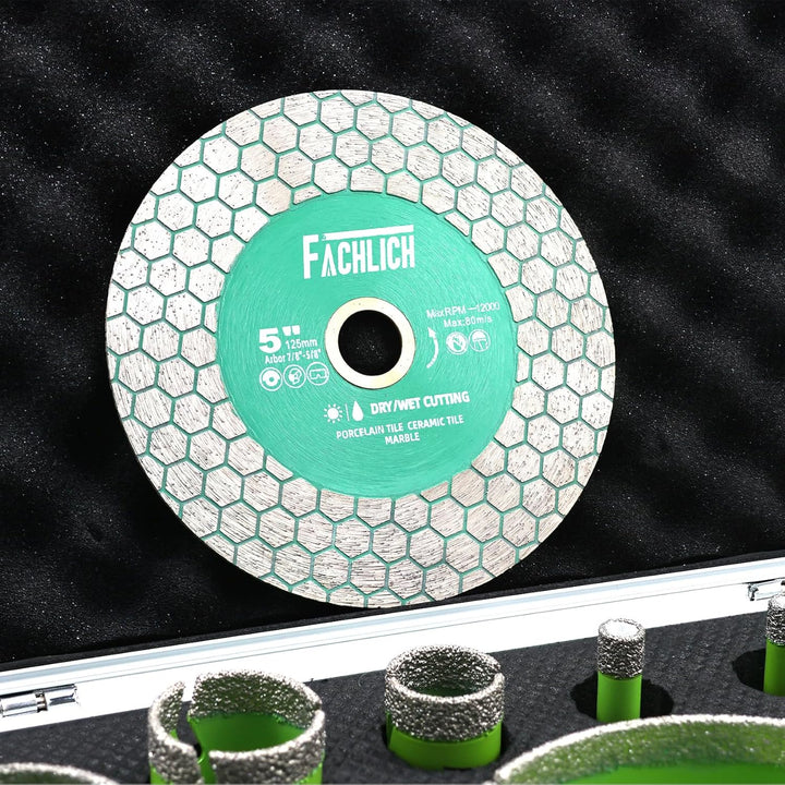 FACHLICH Diamant Fliesenbohrer Set 6-110mm - M14 Diamantbohrer Lochsäge für Fliesen Porzellan Kerami