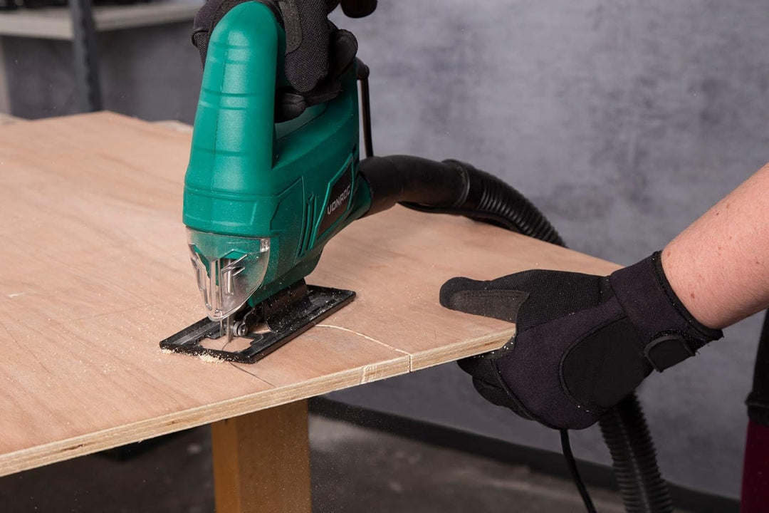 VONROC Stichsäge elektrisch 550W - Pendelhubstichsäge mit Staubabsaugung, variable Schnittwinkel & G
