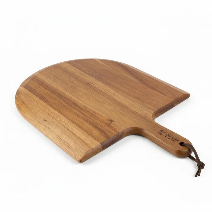 Pizzaschieber Holz 30,5 × 41,8 cm – Akazienholz Pizzabrett &amp; Pizzaschaufel | Handgemachtes Servierbr