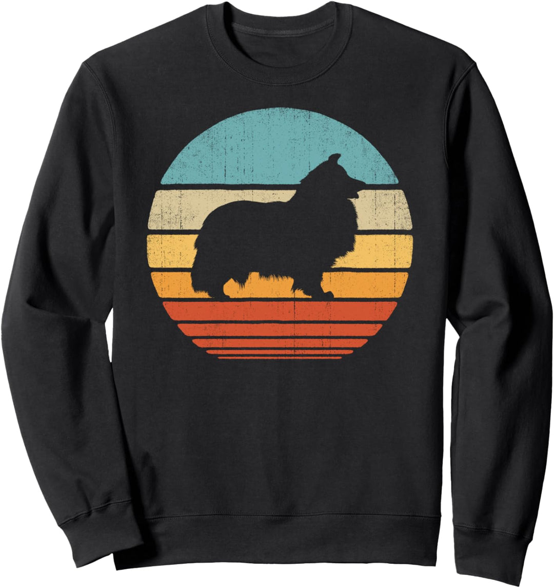 Shetland Sheepdog Sheltie Retro Vintage 60s 70s Gifts Dog Sweatshirt