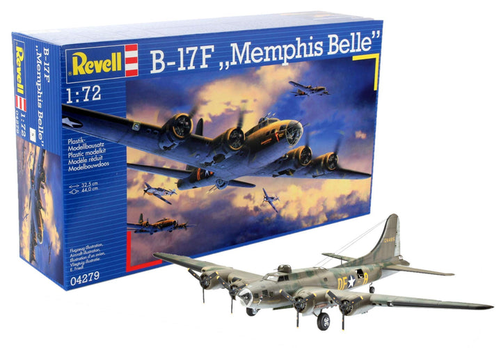 Revell Modellbausatz Flugzeug 1:72 - B-17F Memphis Belle im Massstab 1:72, Level 5, originalgetreue