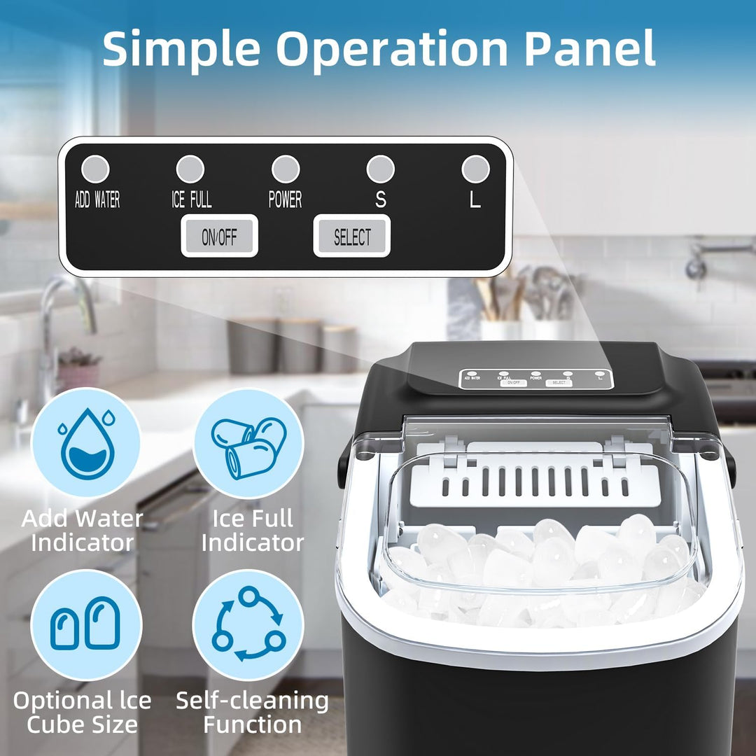 Eiswürfelmaschine Klein, PALINTH Eiswürfelmaschinen, 2 Grössen von Bullet Ice Cube Maker, Selbstrein
