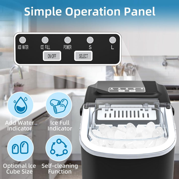 Eiswürfelmaschine Klein, PALINTH Eiswürfelmaschinen, 2 Grössen von Bullet Ice Cube Maker, Selbstrein