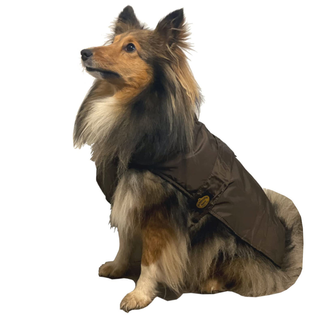 Fashion Dog Hunde-Regenmantel mit Fleecefutter - Braun - 75 cm, 75 cm