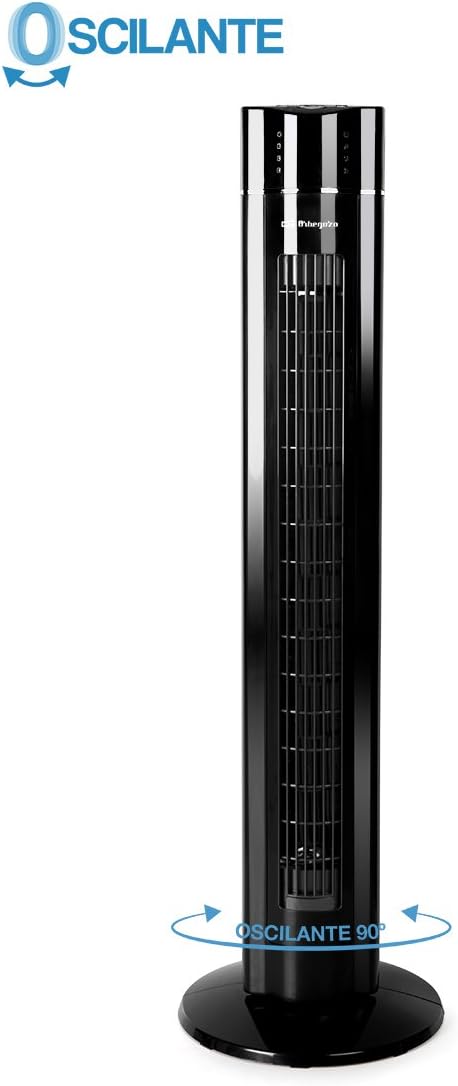 Orbegozo TWM 1009 - Turmventilator mit Fernbedienung, ionisch, 60 W, drei Stufen, Fach für Essenzen,