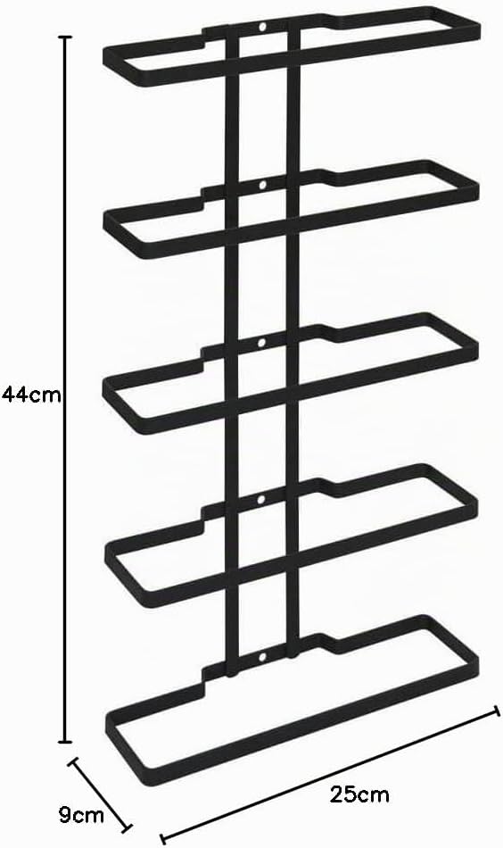 Metaltex 382925000 Wine-Wall Lava Flaschenregal 5er