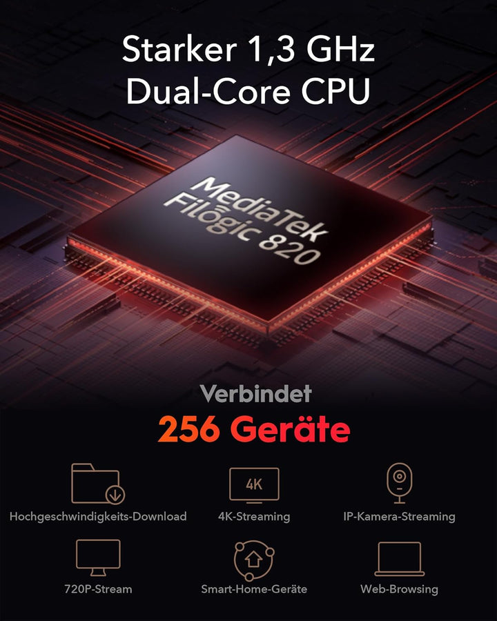 Cudy AX3000 WiFi 6 Mesh-System–deckt Bis zu 2500 m², Ersetzt Wireless-Router und Extender, 2,5 G WAN